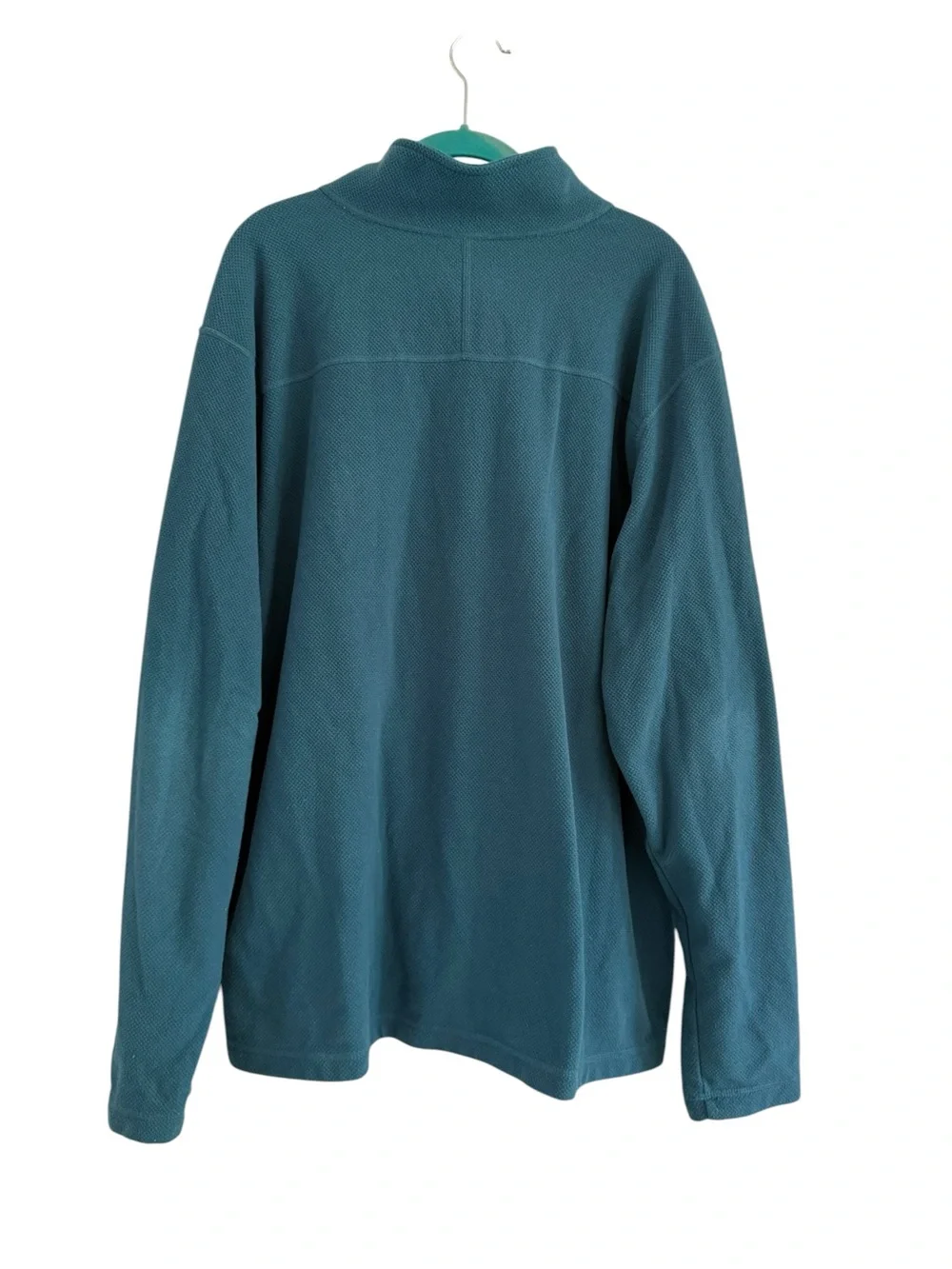 The North Face Men’s Teal Quarter-Zip Fleece Pullover Size XXL Blue Green Casual